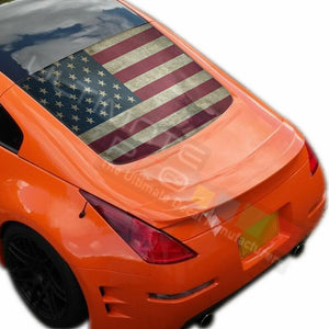 Flags Designs Decals Window See Thru Stickers Perforated for Nissan 350z 2019