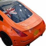 Flags Designs Decals Window See Thru Stickers Perforated for Nissan 350z 2019