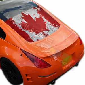 Flags Designs Decals Window See Thru Stickers Perforated for Nissan 350z 2019