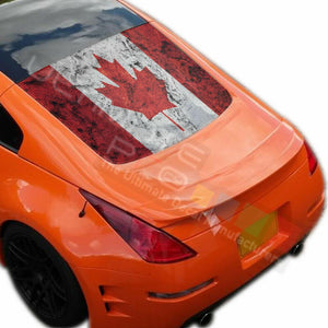 Flags Designs Decals Window See Thru Stickers Perforated for Nissan 350z 2019