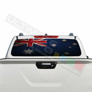 Flags Designs Decals Window See Thru Stickers Perforated for Nissan Navara 2016