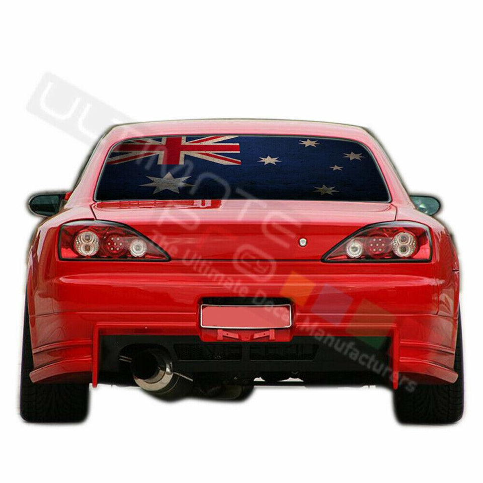 Flags Designs Decals Window See Thru Stickers Perforated for Nissan Silvia 2018