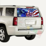 Flags designs Rear Window CThru Stickers Perforated for Chevrolet Tahoe 2020