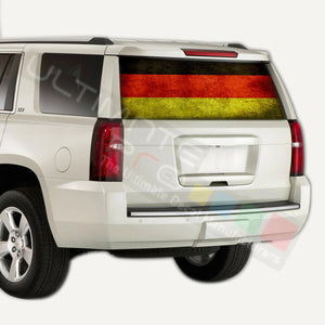 Flags designs Rear Window CThru Stickers Perforated for Chevrolet Tahoe 2020