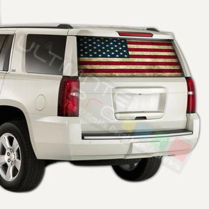 Flags designs Rear Window CThru Stickers Perforated for Chevrolet Tahoe 2020