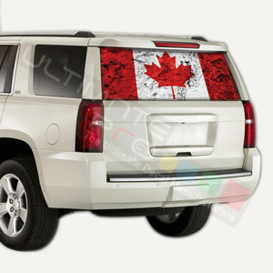 Flags designs Rear Window CThru Stickers Perforated for Chevrolet Tahoe 2020