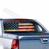 Flags Designs Rear Window See Thru Sticker Perforated for Chevrolet Avalanche