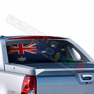 Flags Designs Rear Window See Thru Sticker Perforated for Chevrolet Avalanche