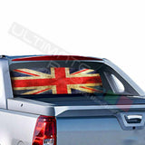 Flags Designs Rear Window See Thru Sticker Perforated for Chevrolet Avalanche