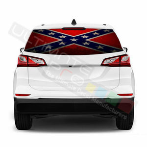 Flags designs Rear Window See Thru Stickers Perforated for Chevrolet Equinox