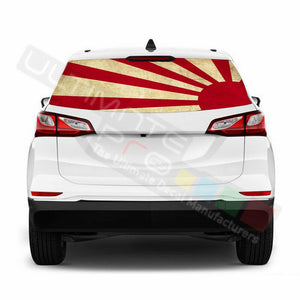 Flags designs Rear Window See Thru Stickers Perforated for Chevrolet Equinox