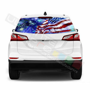 Flags designs Rear Window See Thru Stickers Perforated for Chevrolet Equinox