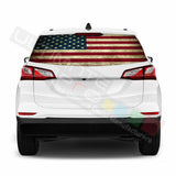 Flags designs Rear Window See Thru Stickers Perforated for Chevrolet Equinox