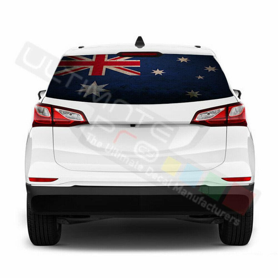 Flags designs Rear Window See Thru Stickers Perforated for Chevrolet Equinox