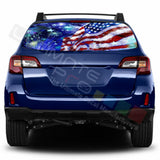 Flags Designs Window See Thru Stickers Perforated for Subaru Outback 2018 2019