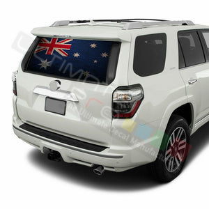 Flags Designs Window See Thru Stickers Perforated for Toyota 4Runner 2017 2018