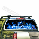 Flames Decals Window See Thru Stickers Perforated for Nissan Frontier 2018 2019