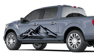 Giant high mountain mount door look wrap 14th Gen Graphic Graphics Crewcab cab 2X Side design DECAL bar Sticker for Ford F150 wrap-fourteenth -generation decal CAB 2020 2021 2022 2023 XL XLT