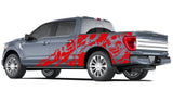 Nightmare's BED skull distorted Graphics Regular ab cab 2X Side design DECAL bar Sticker for Ford F150 wrap-thirteenth-generation decal CAB 2020 2021 2022XL XLT