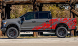 Nightmare's BED skull distorted Graphics Regular ab cab 2X Side design DECAL bar Sticker for Ford F150 wrap-thirteenth-generation decal CAB 2020 2021 2022XL XLT