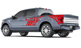 Tribal tattoo look 14th Gen Graphic veterans Graphics Crewcab cab 2X Side design DECAL bar Sticker for Ford F150 wrap-thirteenth-generation decal CAB 2020 2021 2022 2023 XL XLT
