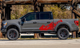 All Terrain Mountain look wrap 14th Gen Graphic veterans Graphics Crewcab cab 2X Side design DECAL bar Sticker for Ford F150 wrap-thirteenth-generation decal CAB 2020 2021 2022 2023 XL XLT