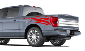 Bed tribal blade look wrap 14th Gen Graphic veterans Graphics Crewcab cab 2X Side design DECAL bar Sticker for Ford F150 wrap-thirteenth-generation decal CAB 2020 2021 2022 2023 XL XLT