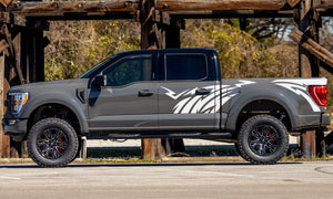 Tribal tattoo look 14th Gen Graphic veterans Graphics Crewcab cab 2X Side design DECAL bar Sticker for Ford F150 wrap-thirteenth-generation decal CAB 2020 2021 2022 2023 XL XLT