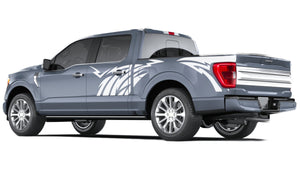 Tribal tattoo look 14th Gen Graphic veterans Graphics Crewcab cab 2X Side design DECAL bar Sticker for Ford F150 wrap-thirteenth-generation decal CAB 2020 2021 2022 2023 XL XLT