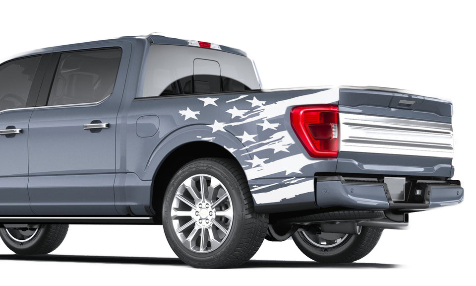 usa flag proud veteran symbol look 14th Gen Graphic veterans Graphics Crewcab cab 2X Side design DECAL bar Sticker for Ford F150 wrap-thirteenth-generation decal CAB 2020 2021 2022 2023 XL XLT