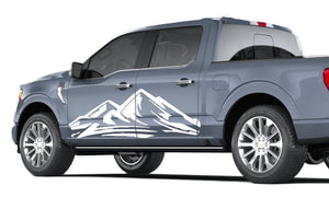 Giant high mountain mount door look wrap 14th Gen Graphic Graphics Crewcab cab 2X Side design DECAL bar Sticker for Ford F150 wrap-fourteenth -generation decal CAB 2020 2021 2022 2023 XL XLT