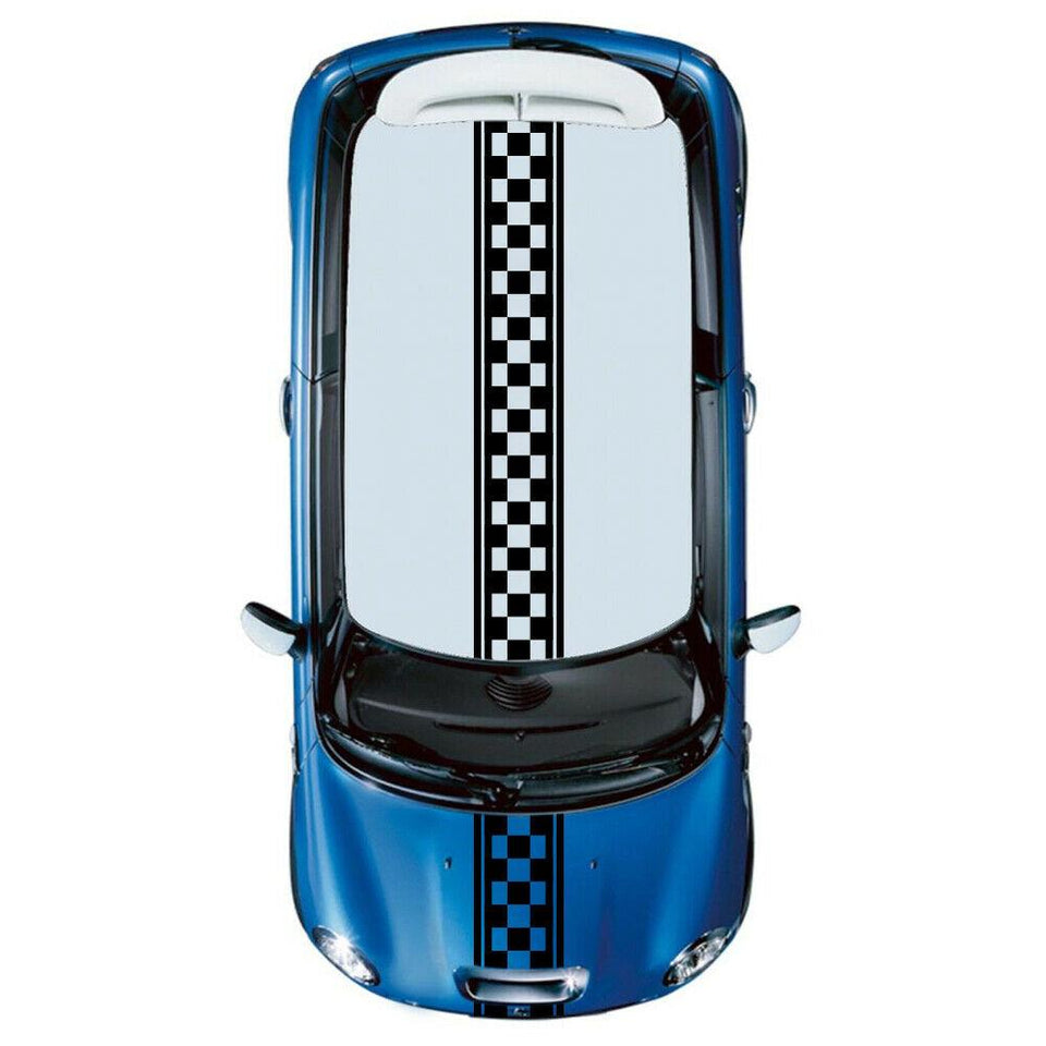 Full Hood Roof Decal Sticker For Mini Cooper Mirror 2016 2017 2018 2019 graphic