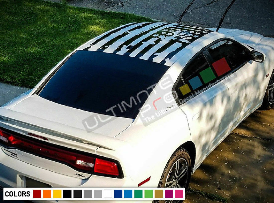 Roof USA Sticker Graphic Kit for Dodge Charger flag 2005 2006 2007 2008 2009 2010 2011 2012 2013