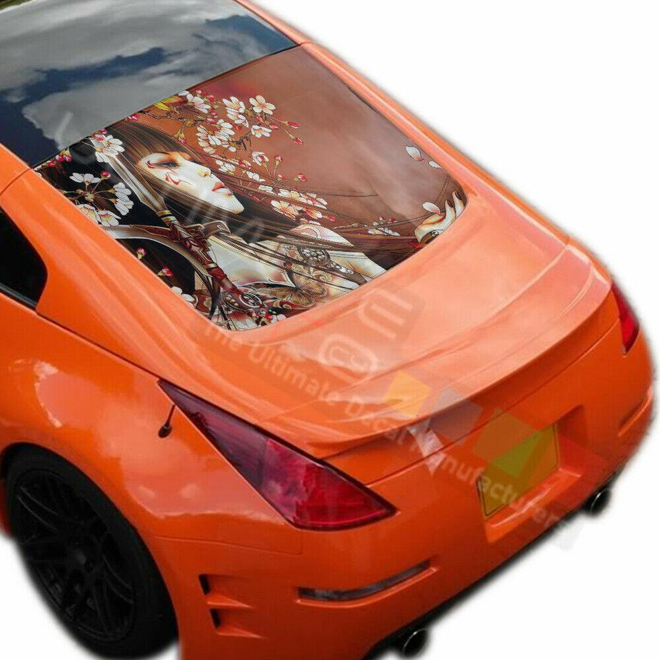 Girls Designs Decals Window See Thru Stickers Perforated for Nissan 350z 2019