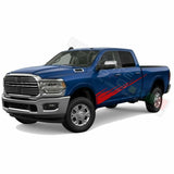 Graphic Brush Doors Stripes Wrap Decal Sticker for Dodge Ram Crew Cab 2500