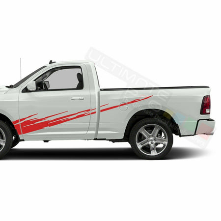 Graphic Brush Doors Stripes Wrap Decal Sticker for Dodge Regular Cab 3500