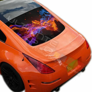 Graphic Designs Decals Window See Thru Stickers Perforated for Nissan 350z 2019