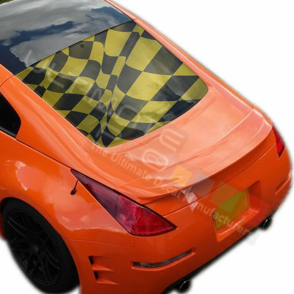 Graphic Designs Decals Window See Thru Stickers Perforated for Nissan 350z 2019