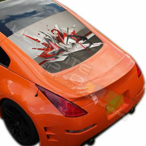 Graphic Designs Decals Window See Thru Stickers Perforated for Nissan 350z 2019