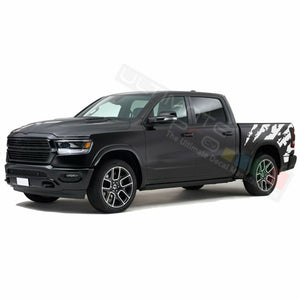 Graphic Side Bed Stripes Decal Sticker for Dodge Ram Crew Cab str8 1500 Ram Horn