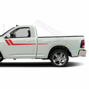 Hockey Stripes Wrap Side Doors Mirror Decal Sticker for Dodge Regular Cab 1500