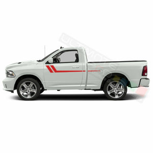 Hockey Stripes Wrap Side Doors Mirror Decal Sticker for Dodge Regular Cab 2500