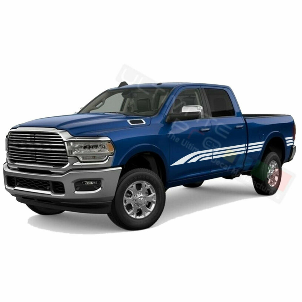 Horn Graphic Side Bed Stripes Decal Sticker for Dodge Ram Crew Cab 2500 SRT8 R