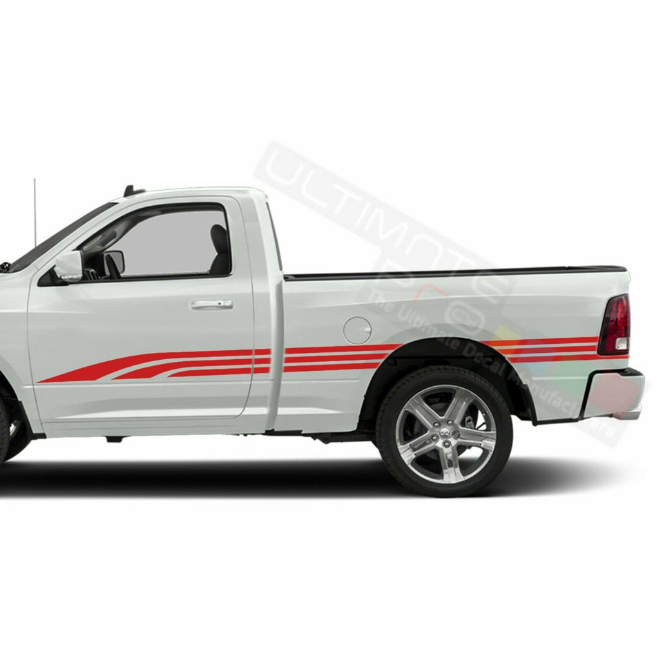 Horn Graphic Side Bed Stripes Decal Sticker for Dodge Ram Regular Cab 2500 str8