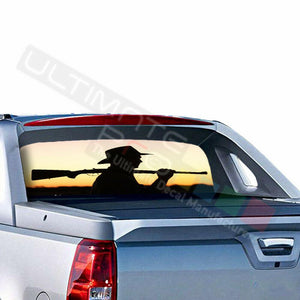 Hunting Designs Rear Window See Thru Sticker Perforated for Chevrolet Avalanche