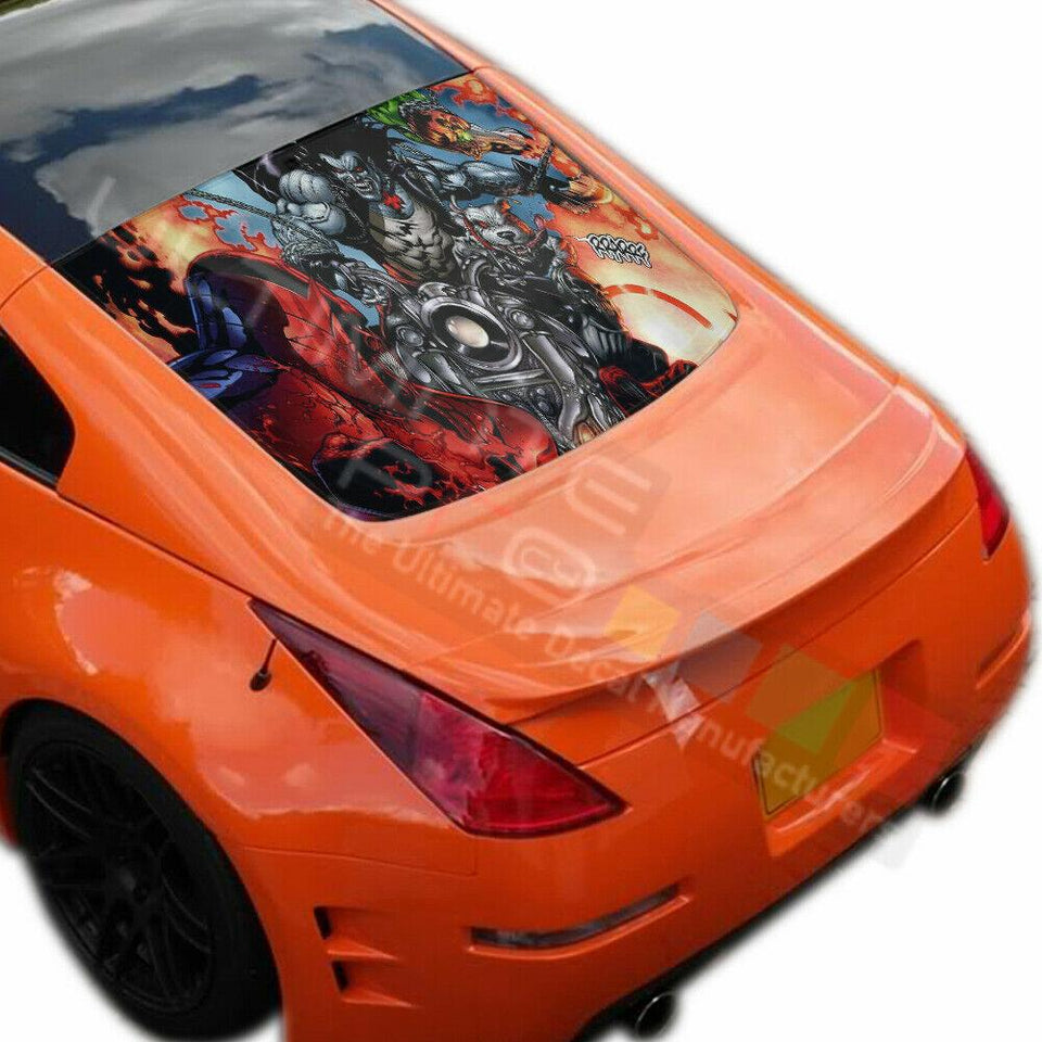 Joker Marvel Designs Decals Window See Thru Stickers Perforated for Nissan 350z