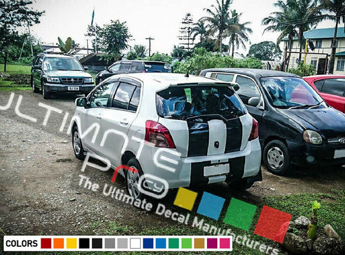 Light rally Stripe Sticker Decal for Toyota Yaris Vitz RS mirror grill to back