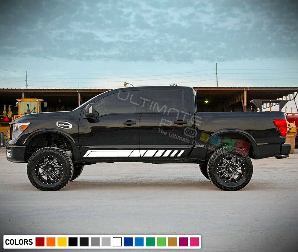 Light Side Stripes Sticker for Nissan Titan tail bar king cup A60 vent 2015 2016