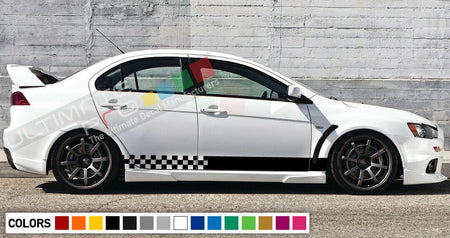 LIP Stripe kit For Mitsubishi lancer evolution evo 10 X SPOILER WING bumper 2011