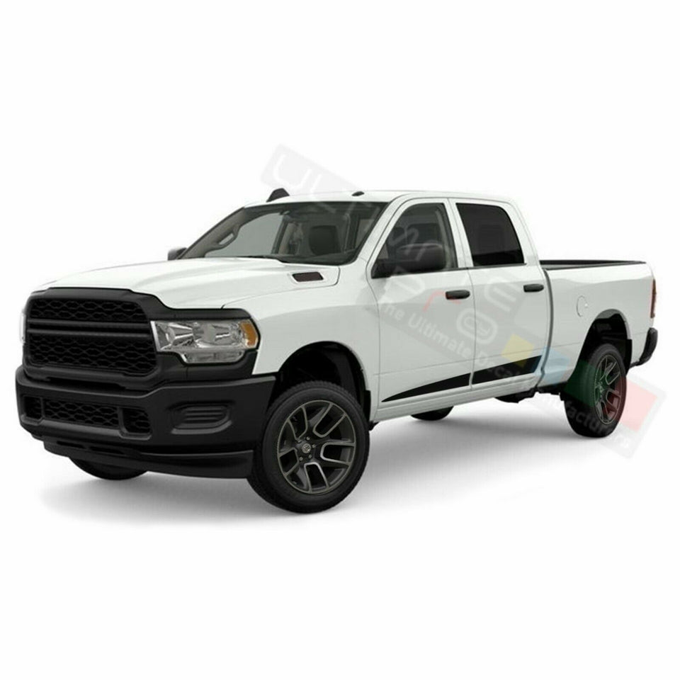 Lower Doors Edge Stripes Sport Wrap Decal Sticker for Dodge Ram Crew Cab 2500